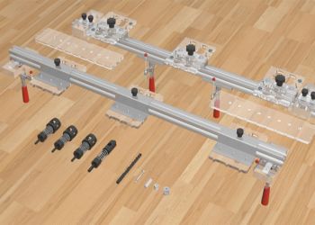 S180 Sablon Minifix-3 Head & Shelving & Dowel Connection Jig Set for Cabinet, Closet and like Furniture Making with 18-19 mm (3/4 inch) Wood & Panels