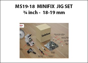 MS 19-18 Minifix Drilling Jig 18-19mm (3/4 inch) & 80 Sets of Minifix Cam-Dowel-Plastic Nut and Cover Cap