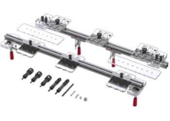 S180 Sablon Minifix-3 Head & Shelving & Dowel Connection Jig Set for Cabinet, Closet and like Furniture Making with 18-19 mm (3/4 inch) Wood & Panels